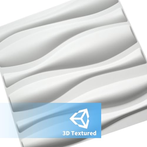 Art3d Decorative 3D Wall Panel, 32 Sq.FT PVC Interior Wall Decor for Living Room, Bedroom, Lobby, Office, Shopping Mall, White