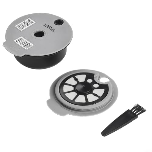 Cápsula de café recargable para cápsulas Bosch para Tassimo, incluye dos tapas (60 ml y 180 ml) y herramientas de limpieza (B)