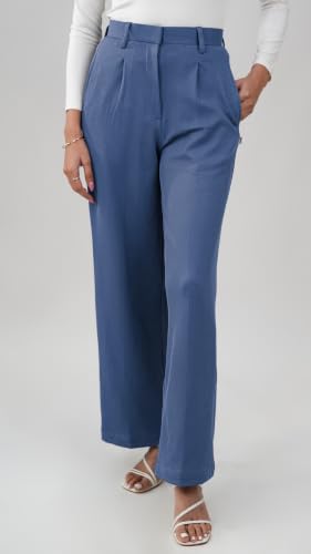 Image of GRECIILOOKS Trousers for Woman | Womens High Rise High Waist Flared Korean Style | Formal Pant for Women Office Wear| Track Pants for Womans Elegant for College & Events (Available in Plus Size)