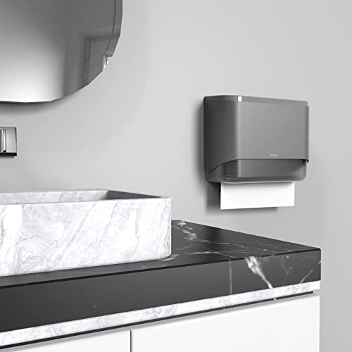 Interhasa! Paper Towel Dispenser Wall Mount, Adhesive No Drilling Or Screws Install Multifold/Trifold/C Fold Commercial Paper Towel Dispenser For Bathroom (Silver-It6012) #TOP7