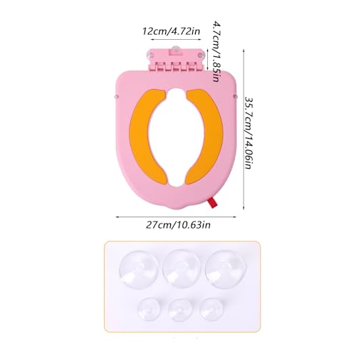 Asiento de entrenamiento para orinal plegable reductor inodoro infantil con asas 3