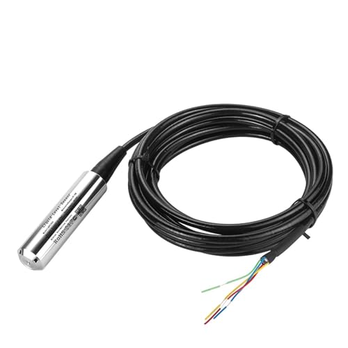 HJCMOONB 4-20ma 0-10V Output Submersible deep Water Well Pump Detection Sludge Level Fuel Level Sensor Table 0-500M(0-10v Output,10m Range 10m Cable)