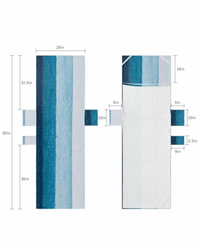 Abstract Ocean Beach Beach Pool Patio Lounge Chaise Chair Cover Towel with Pockets,Absorbent & Quick Dry Microfiber Towel Cover Bag Summer Travel Accessories for Sunbathing Ombre Coast Blue Waves