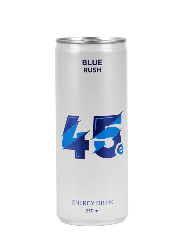 45e Energy Drink Blue Rush 250 ML Energizing Beverage With Caffeine & Vitamins