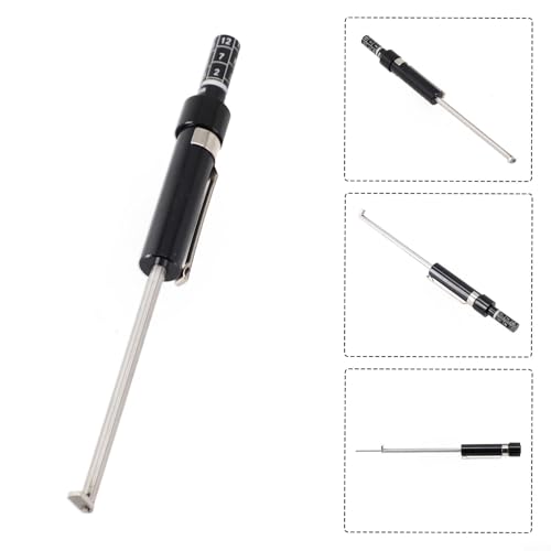 Calibrador para pastillas de freno, herramienta para medir grosor de freno de vehículo, rango de 1.5 a 13 mm para pastillas internas y externas, diseño delgado para taller y reparación automotriz miniatura 7