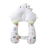 Tuyedoqe Adjustable Toddler Pillow, Portable Baby Travel Pillow, Baby Head Pillow, Soft and Breathable Ergonomic Design Neck Pillow (Light Green)
