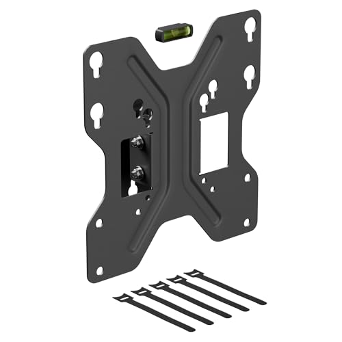 D-Line TV Wall Bracket for 23-50 Inch TVs, Low Profile Tilt & Turn TV Mount - VESA 75x75mm - 200x200mm, Holds up to 66lbs