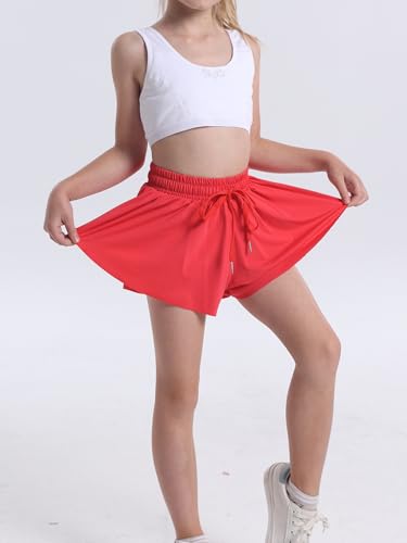 Image of Flowy Shorts for Teen Girls Athletic Running Youth Butterfly Shorts