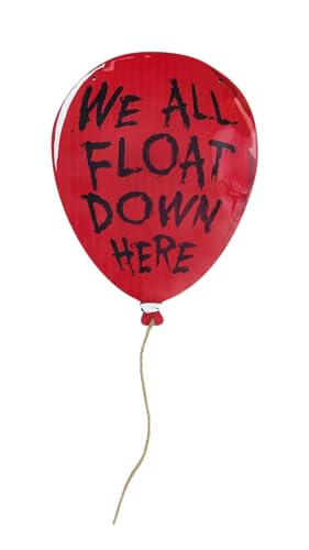 Flinelife We All Float Down Here Horror Decor 16x12 The Clown Balloon Hanging Sign - Perfect For Horror Movie Fans