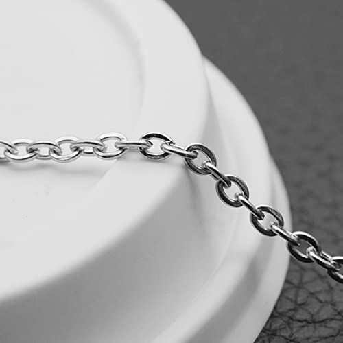 Cadenas para hombres de acero inoxidable con cierre de pinza de langosta resistente 2