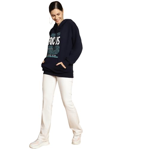 Image of Mack Jonney Printed Hooded Cotton Fleece Sweatshirt for Women-MACK32482