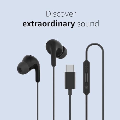 Image of Type-C in-Ear Earphones with Mic for Xiaomi & Android | 12.4mm Dynamic Drivers, Deep Bass Stereo Sound | IP54 Dust & Water Resistant Wired USB-C Earbuds (White)