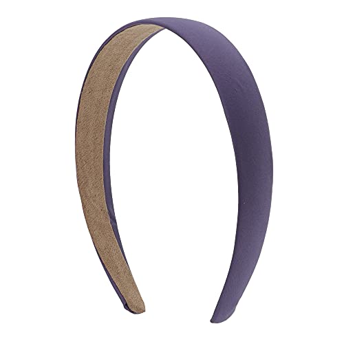 Motique Accessories 1 Inch Satin Hard Headband (Deep Lilac) #TOP28
