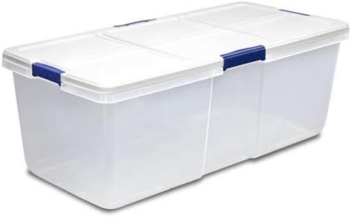 (1 Bin) 100 Quart Hefty White Storage Bin - 36" L x 16.8" W x 13.2" H