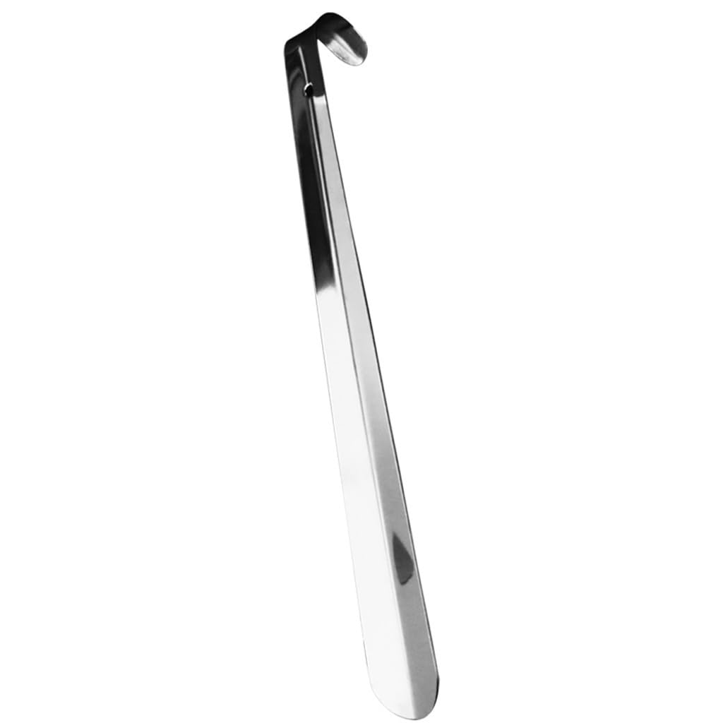 Cuchara para zapatos duradera de acero inoxidable, ayudante para zapatos para embarazadas en el hogar, levantador de zapatos ergonómico, calzador de mango largo de varios tamaños (color: plateado, t
