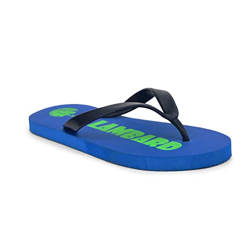 Image of Lambard Hawai Chappal for Men | Mens Stylish Rubber Flip Flops | Ergonomic Designed Daily Use & Bathroom Slippers for Men | Footup Flat Beach Chappals Pair of 2