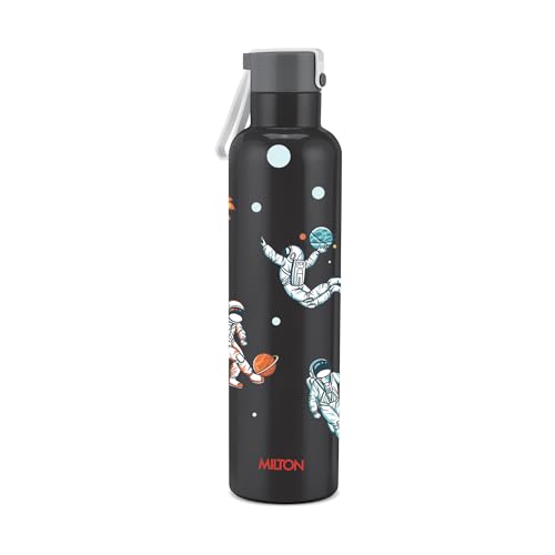 Image of Milton Arise 900 Thermosteel ISI Certified Water Bottle, 715 ml Stainless Steel, 24 Hr Hot and Cold I Leak Proof, Vacuum Insulation, for Office, School, Gym, Black Cosmo Drift
