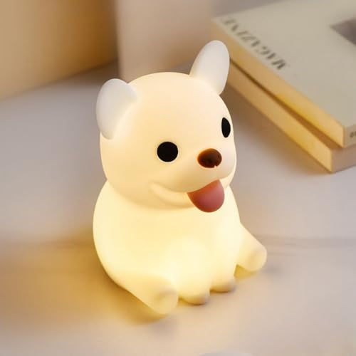Danolt Dog Night Light, Silicone Dog Lamp, Squishy Animal Night Light, Dog - 01, 14.8 cm