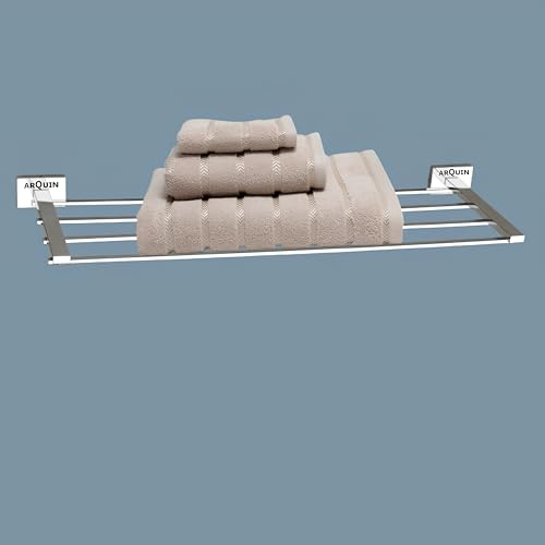 Image of ARQUIN Bathroom Towel Stand, Towel Holder Taurus 304 Grade Stainless Steel Towel Rack /Towel Rack /Bathroom Accessories Set, Cloth Towel Rod Organiser Chrome