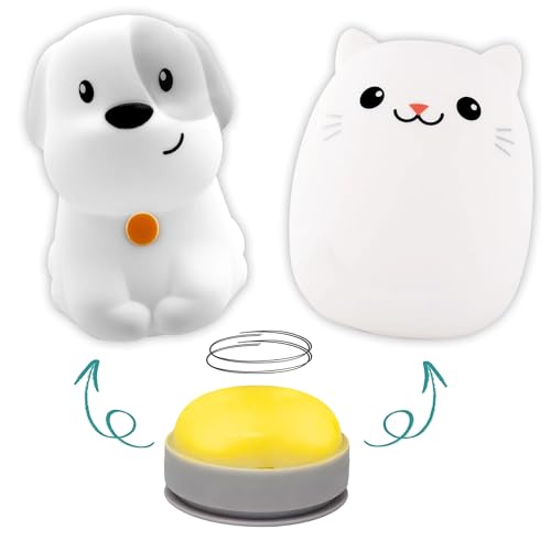 Lámpara de noche de silicona Lumipets Puppy & Cat