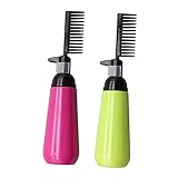 Beaupretty Hair Dye Applicator Comb Bottle Set 130ml 2-Pack Detachable Root Comb for Precise Application for Salon and Home Use Hair Coloring Tools Random Color