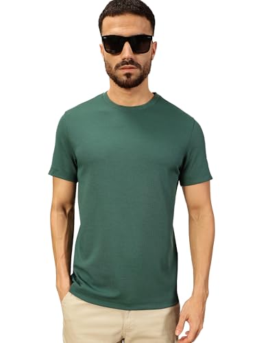 Image of Thomas Scott Men's | Solid | Half Sleeve | Slim Fit | Poly Blend | Crew Collar | Casual Tshirt