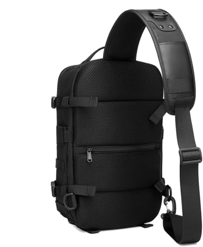 Anti Theft Tactical Sling Backpack, Outdoor Hiking Waterproof Crossbody Shoulder, Scratchproof and Waterproof (gray)4