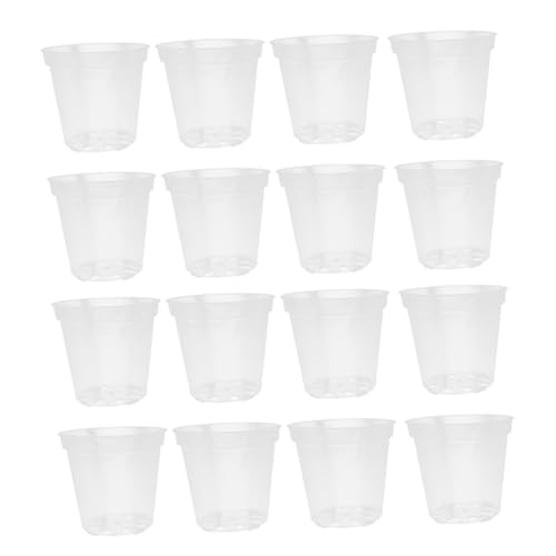 CAXUSD 40 Piezas Maceta De Plántulas Planta Maceta De Orquídeas con Agujeros Maceta De Plástico Macetas con Agujeros De Drenaje Maceteros De Plastico para Flores Páginas Transparent