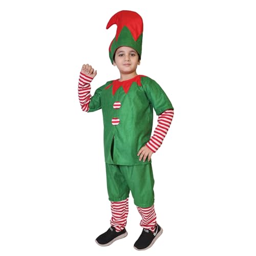 Image of Kaku Fancy Dresses Elf Costume for Kids Fancy Dress Outfit for Christmas Events