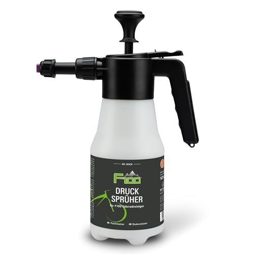 DR. WACK F100 Drucksprüher 925 ml - Leere Sprühflasche für Fahrradreiniger - Pumpflasche mit Drehventil - Schnelle & einfache Fahrradreinigung - Fahrrad Zubehör - Hochwertige Fahrradpflege