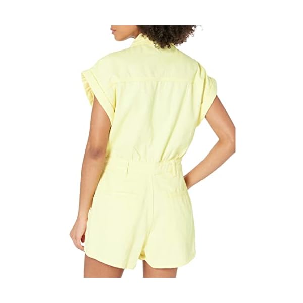 [BLANKNYC] womens Luxury Clothing Short Sleeve Collared Romper With Pockets, Comfortable & Stylish - Image 3
