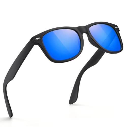 Image of FEIDUSUN Sunglasses Men Polarized Sunglasses for Mens and Womens,Black Retro Sun Glasses Driving Fishing UV Protection