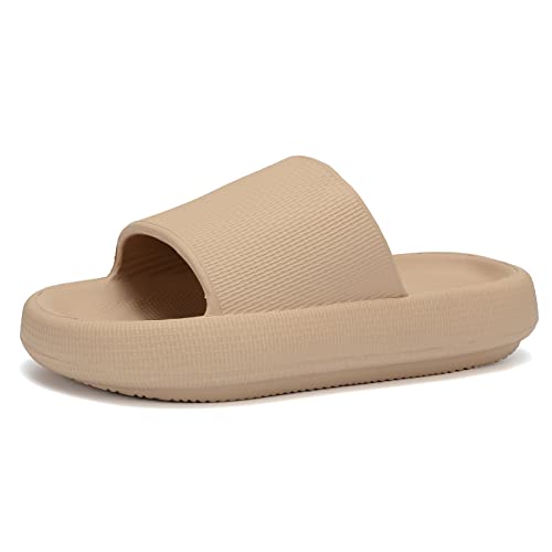 EQUICK Cloud Slides Pillow Slippers for Women and Men | Shower Slippers Bathroom Sandals | Ultra Soft | Cushioned Thick Sole | Indoor & Outdoor