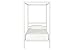 DHP Modern Metal Canopy Platform Bed with Minimalist Headboard and Four Poster Design, Underbed Storage Space, No Box Spring Needed, Twin, White