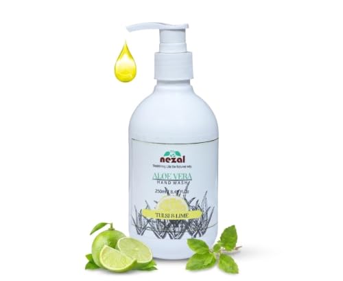 Image of Nezal Tulsi & Lime Liquid Handwash 250ml - With ALoe Vera