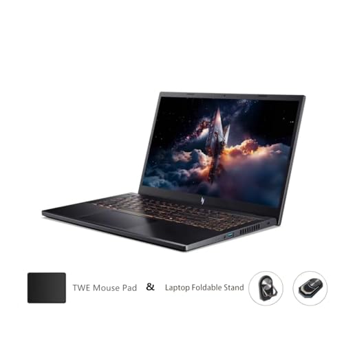 Image of acer Nitro V Gaming Laptop, 39.6 cm FHD IPS Display, 165Hz, Intel i5-13420H, NVIDIA GeForce RTX 5050 with 8GB GDDR7 VRAM, 16GB RAM, 1TB SSD, BK, Win11H, Obsidian Black, TWE Accessories