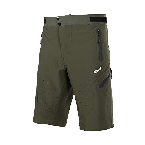 ARSUXEO Outdoor Sports Men's MTB Cycling Shorts Mountain Bike Shorts Water Resistant Green