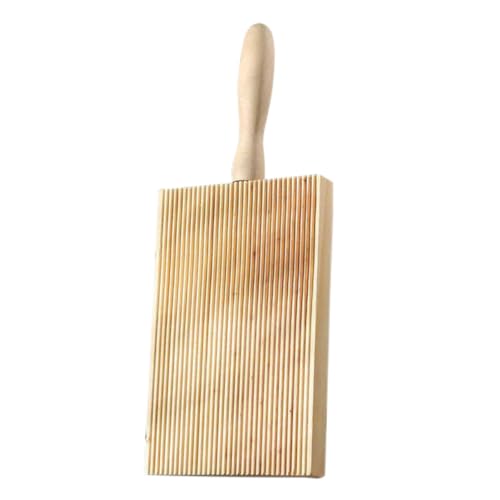 BESTYASH Tablero de Gnocchi de Madera con Mango Ergonómico Herramienta de Cocina Práctica para Pasta para Cocineros y Fiestas