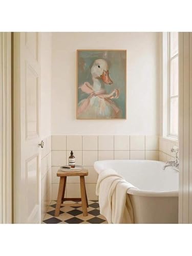 Affiche canard rétro 70x100cm pour habiller un mur vide avec un style preppy et rustique