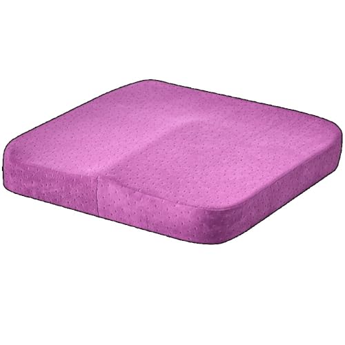 Brfveob 介護用車椅子シートクッション:低反発ポリウレタン|腰痛にならず、正しい姿勢をサポート|3D成型、滑り止め加工、洗えるカバー。オフィスチェア、学生用スツール、その他のシートに使える厚手の夏用お尻クッション(ネイビーブルー) (40*40*6c