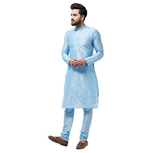 Sojanya (Since 1958 Men'S Silk Blend Kurta & Churidaar Pyjama Set3
