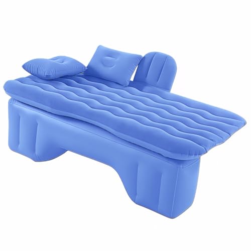 Dyale Inflatable Car Air Mattress for Fiat 500L/500X/600/Albea/Argo, Back Seat Bed with Air Pump, Foldable Camping Sleeping Pad, Collapsible Backseat Nap Bed, Car Accessories,Blue