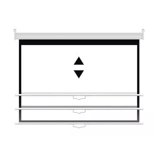 Écran de Projection rétractable 72 Pouces, Verrouillage Automatique, écran de Projection déroulant, Montage Mural, Rideau de projecteur pour cinéma Maison (72 Pouces - 4:3)