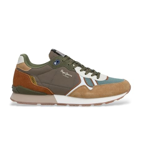 Pepe Jeans BRIT MUST BASKETS BASSES Homme en toile casual de couleur bleu marine taille 42