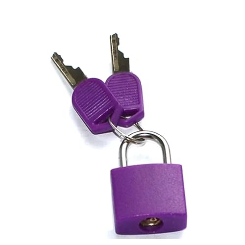 Candado de latón mini MS382 color morado altamente resistente para muebles 3