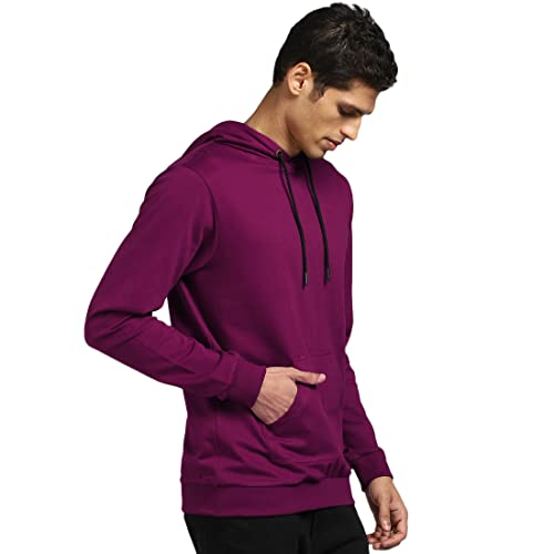 Image of Bewakoof Men Colorblock Long Sleeve Hooded Sweatshirt
