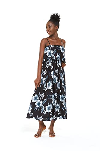 Image of Hawaii Hangover Family Matching Hawaiian Clothes, Midnight Bloom | Family matching Hawaiian outfits, Midnight Bloom, lightweight rayon, machine washable, tropical floral print, luaus, cruises