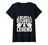 Photo Gallery donna funny profession quote janitor maglietta con collo a v Photo Gallery donna funny profession quote janitor maglietta con collo a v