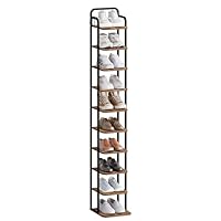 Verticaal Schoenenrek - Houten Schoenenkast Met 6 Lagen & 2 Haken Vrijstaand Verstelbaar Ruimtebesparende Schoenentoren Voor Hal Kast Kleine Ruimtes Vintage Bruin Beige Wit 878 Verticaal Schoenenrek - Houten Schoenenkast Met 6 Lagen & 2 Haken Vrijstaand Verstelbaar Ruimtebesparende Schoenentoren Voor Hal Kast Kleine Ruimtes Vintage Bruin Beige Wit 878