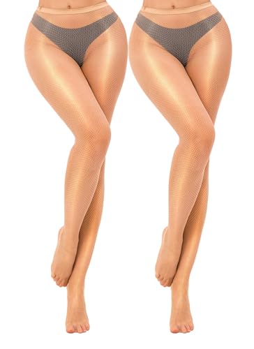 Image of VOAKOW Fishnet Stockings Womens High Waist Fishnet Tights Mesh Stockings For Women